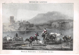 CHROMOS.AM22771.Chocolat Vinay.9x12 Cm Env.Musée Du Louvre.Nicolas Beerchem.Le Passage Du Bac - Andere & Zonder Classificatie