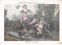 CHROMOS.AM22757.Chocolat Vinay.9x12 Cm Env.Musée De Versailles.Grand Trianon.Boucher.La Pêche - Altri & Non Classificati