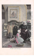 CHROMOS.AM22743.Chocolat Vinay.9x14 Cm Env.Série IV.N°25.Premier Apprentissage.Petite Fille Et Grand-mère - Sonstige & Ohne Zuordnung