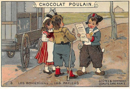 Chromos - COR14660 - Chocolat Poulain - Bohémiens - Somnambule - Hommes-Femme - 10x7 Cm Environ - En L'état - Poulain