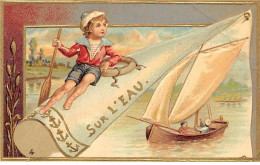 Chromos - COR14664 - Homme - Matelot - Bateau - 10x6 Cm Environ - En L'état - Otros & Sin Clasificación