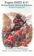 Chromos - COR14682 - Eugène Dony - Guerre Du Tanswaal - Soldats - Cheval - Johannesburg - 10x6 Cm Environ - En L'état - Autres & Non Classés