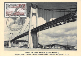 Carte Maximum - FRANCE - COR12751 - 01/08/1959 - Pont De Tancarville - Cachet Tancarville - 1950-1959