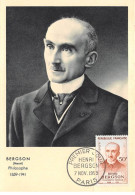 Carte Maximum - FRANCE - COR12764 - 07/11/1959 - Henri Bergson - Cachet Paris - 1950-1959