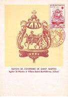 Carte Maximum - FRANCE - COR12775 - 3-4/12/1960 - Bâton De Confrérie De Saint Martin - Cachet Marseille - 1960-1969