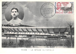 Carte Maximum - FRANCE - COR12779 - 09/07/1960 - Stade Olympique De Rome - Cachet Paris - 1960-1969