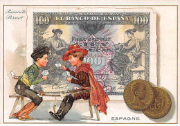 Chromos - COR14788 - Biscuits Pernot - Hommes - Monnaie - Espagne - 12x8 Cm Environ - En L'état - Pernot