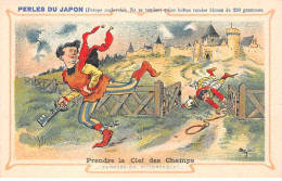 CHROMOS.AM23697.7x10 Cm Env.Perle Du Japon.Potage.A Chapu.Expression Pittoresque.Prendre La Clef Des Champs - Autres & Non Classés