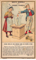 CHROMOS.AM23634.6x10 Cm Env.Société Générale Des Cirages Français.Fulgor.Faire Bruler Une Bougie Dans Un Verre D'eau - Andere & Zonder Classificatie