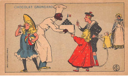 CHROMOS.AM23586.7x11 Cm Env.Chocolat Express Grondard.Distribution De Gateaux Aux Enfants - Sonstige & Ohne Zuordnung