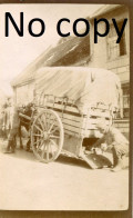 PHOTO FRANCAISE - POILUS ET FOURGON A DAVENESCOURT PRES DE GUERBIGNY SOMME - GUERRE 1914 1918 - Guerra, Militares