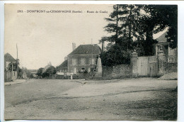 CPA Voyagé 1935 * DOMFRONT En CHAMPAGNE ( Sarthe ) Route De Conlie * Editeur Pavy Legeard - Otros & Sin Clasificación