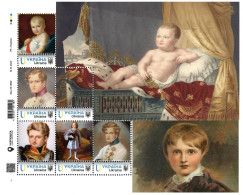 Ukraine 2023, Napoleon II Francois Joseph Charles Bonaparte, L'Aiglon, Painting, Sheetlet Of 6v - Ucrania