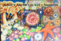 Jersey 2010 Marine Life Anemones Minisheet MNH - Vie Marine