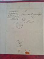 Lettre CACHET FERRETTE ET MULHOUSE DE BIEDERTHAL CACHET OR CURE PRESBYTERE EVEQUE DE STRASBOURG 1866 - Other & Unclassified