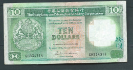 HONG KONG 10 DOLLARS 1986  -  GH934314  Laura 14103 - Hongkong