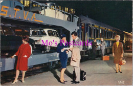 Railways Postcard - Chemins De Fer Francais, Train Auto-Couchettes DZ328 - Eisenbahnen