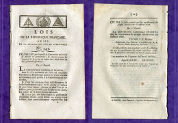 D-FR Révolution 1795 La Convention Enjoint à Tous Les Citoyens De Se Porter En Armes Aux Chefs-lieux - Documents Historiques