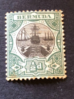 BERMUDA SG 35  ½d Black And Green MH*  CV £21 - Bermudes