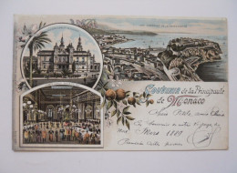 Souvenir De La Principauté De Monaco Mars 1889 (premières Cartes Parues) - Autres & Non Classés