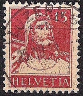 Schweiz Suisse Tell 1927: Zu 173y Mi 205x Yv 203 (lisse) Mit Voll-Stempel LUZERN 25.VIII.28 (Zumstein CHF 9.00) - Gebruikt