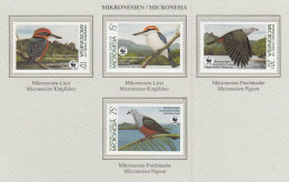 MICRONESIA 1990 WWF Birds Mi 174-177 MNH(**) Fauna 778 - Altri & Non Classificati