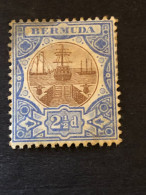 BERMUDA SG 40  2½d Brown And Ultramarine MH*  CV £35  Some Toning - Bermudes