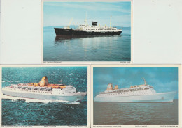 Lot Mit 3 Ansichtskarten Schiffe, Fred. Olsen-Bergen Line BDS, Norwegen - Paquebots