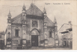 VIGONE-TORINO-PARROCCHIA S. CATERINA-CARTOLINA VIAGGIATA IL 21-6-1921 - Otros & Sin Clasificación