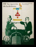 Pub Papier   Cigarettes HB Tabac Voiture Automobile ROLLS ROYCE Cigarette Paquet Femme Pin Up - Pubblicitari