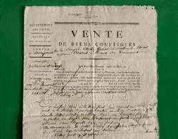 D-FR Révolution 1795 VENTE DE BIENS CONFISQUES AUX EMIGRES Mirecourt Dompaire Epinal-Vosges - Documents Historiques