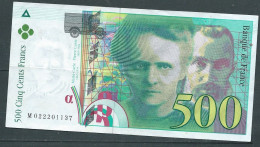 France: 500 Francs Pierre Et Marie Curie 1994 M022201137  Laura 14104 - 500 F 1994-2000 ''Pierre Et Marie Curie''