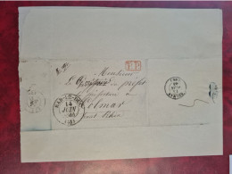Lettre BAR LE DUC Pp En Rouge 1844 Genealogie Dielaine  LIEPVRE CACHET NANCY - Autres & Non Classés