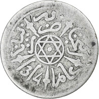 Maroc, Abdelaziz Ben Hassan, 1/2 Dirham, AH 1314/1897, Paris, Argent, TB+ - Marruecos