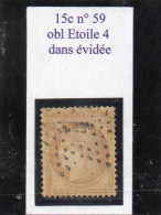 Paris - N° 59 Obl étoile 4 Ds évidée - 1871-1875 Cérès