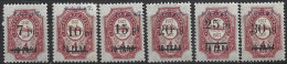 1919 - Timbres De 1909 - N°33 -  Avec Surcharge G En Bleuet Nouvelle Valeur En Noir - Série Complète - Non émis - - Turkish Empire