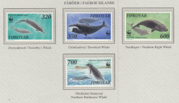 FAEROE ISLANDS 1990 WWF North Atlantic Whales  Mi 203-206 MNH(**) Fauna 782 - Balene