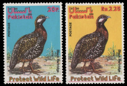 Pakistan 1975 - Mi-Nr. 390-391 ** - MNH - Vögel / Birds - Pakistán