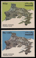 Pakistan 1984 - Mi-Nr. 609-610 ** - MNH - Schneeleopard / Snow Leopard - Pakistan