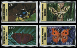 Kongo-Brazzaville 1987 - Mi-Nr. 1087-1090 ** - MNH - Schmetterlinge / Butterflies - Ongebruikt