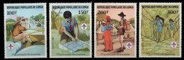 Kongo-Brazzaville 1982 - Mi-Nr. 859-862 ** - MNH - Pfadfinder / Scouts - Nuevas/fijasellos