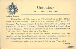 11853158 Kreuzlingen TG Sektion Bodan Sektionstour Urirotstock Einladung Kreuzli - Autres & Non Classés