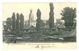 CPA 71 . Chalon Sur Saone . Une Vue Sur Le Ptit Bras De La Saône - Chalon Sur Saone