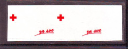 Croatia 1993 Charity Stamp Mi.No. 26 RED CROSS  Imperforate Pair Without Black Color    MNH - Croatie