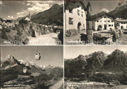 11853072 Scuol Tarasp Vulpera Ortsblick Dorfplatz Brunnen Seilbahn Motta Naluns  - Andere & Zonder Classificatie