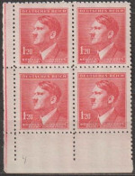 043/ Pof. 85, Corner 4-block, Print Plate 4 - Unused Stamps