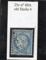 Paris - N° 60A Obl étoile 4 - 1871-1875 Ceres