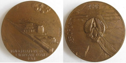 Medaille En Bronze Inauguration De L’Aéroport D’Orly 1961 Aéroport De Paris , Par Dropsy - Otros & Sin Clasificación