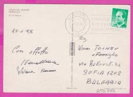 293777 / Spain - Costa Del Azahar Peñíscola PC 1989 USED Benicarlo 45 Pta King Juan Carlos I Flamme ".. CÓDIGO POSTAL - Briefe U. Dokumente