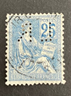 FRANCE L Mouchon N° 114 LR 116 Indice 3 Perforé Perforés Perfins Perfin Tres Bien!! - Andere & Zonder Classificatie